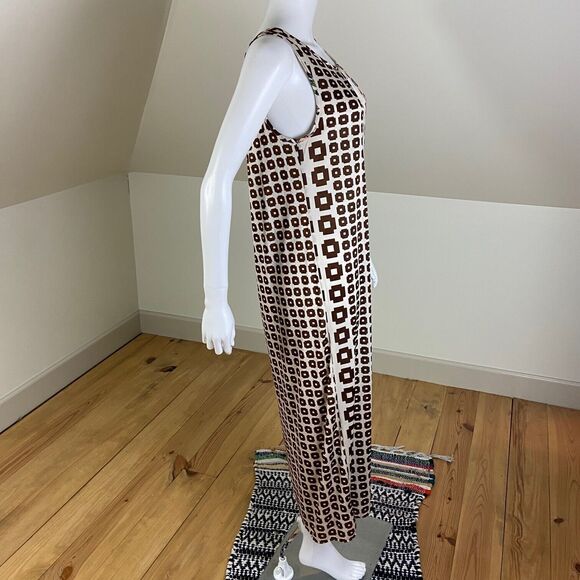 Vintage 70s Novelty Train Western Horse Cowboy Nightgown Caftan Maxi Dress M/L - Picture 2 of 14